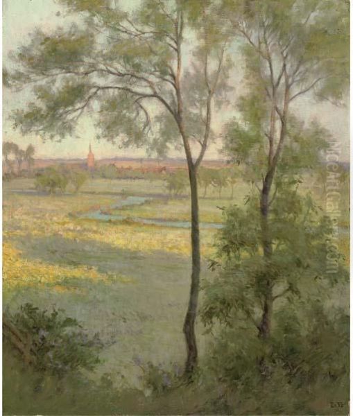 Across The Meadow Oil Painting by Wilfred Williams Ball