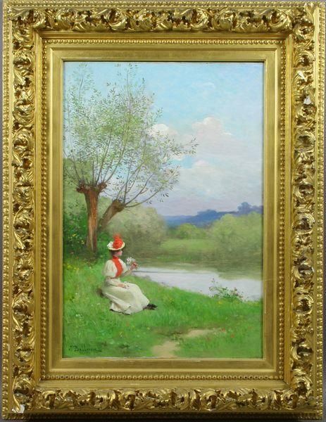 Along The Longchamp Oil Painting by Jules Frederic Ballavoine