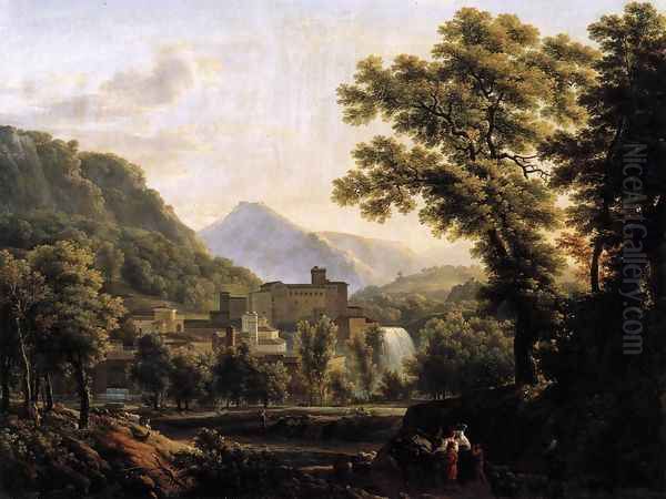 View of the Isle of Sora 1793 Oil Painting by Jean-Joseph-Xavier Bidauld