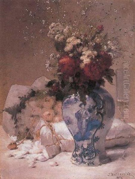 Wedding Bouquet Oil Painting by Jules Frederic Ballavoine