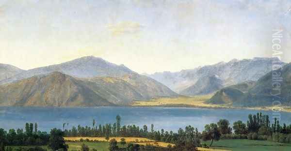 Mountains and a Lake Oil Painting by Jean-Joseph-Xavier Bidauld