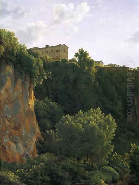 Gorge at Civita Castellana Oil Painting by Jean-Joseph-Xavier Bidauld