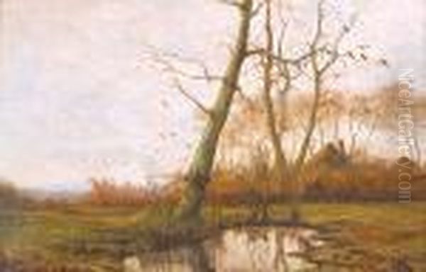 Herfstlandschap Oil Painting by Auguste Ballin