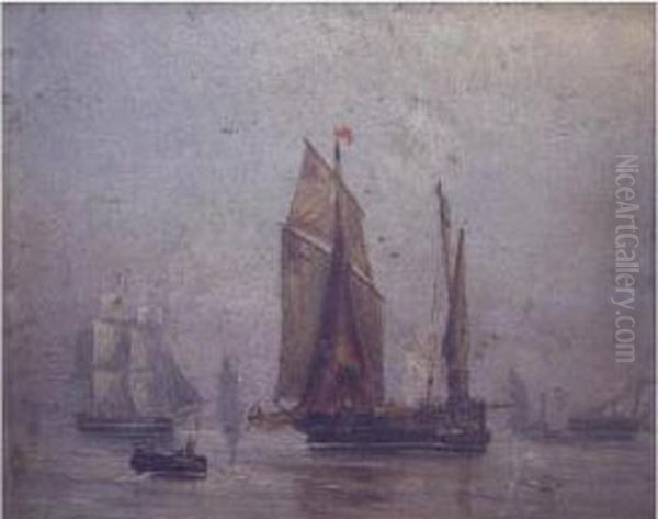 Le Retour De La Peche Oil Painting by Auguste Ballin