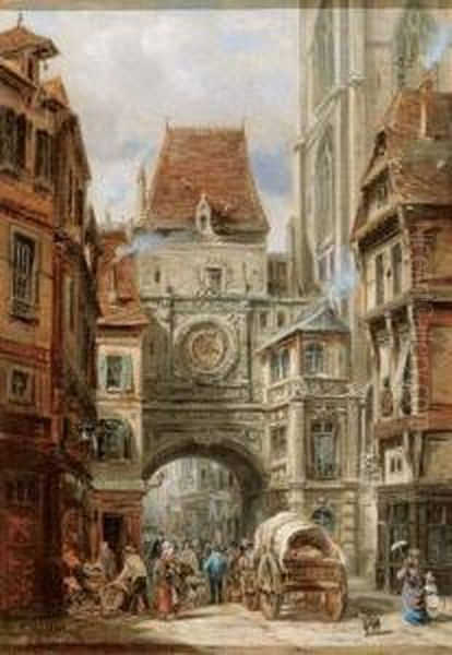  Vue De Rouen  Oil Painting by Auguste Ballin