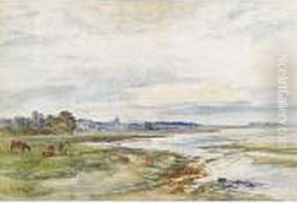 Evening At Aberlady Oil Painting by Alexander Ballingall