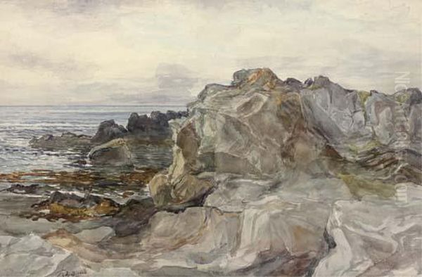 Rocks Of Dunure Oil Painting by Alexander Ballingall