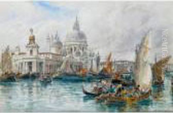 The Entrance To The Grand Canal, Venice Oil Painting by Alexander Ballingall