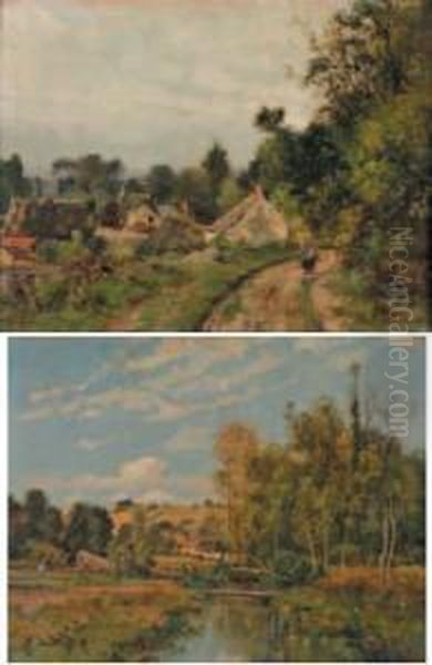 Environs Du Val Mondois Oil Painting by Pierre Ernest Ballue