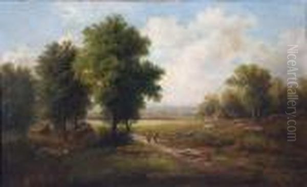 Landschaft Mit Baumen Oil Painting by Pierre Ernest Ballue