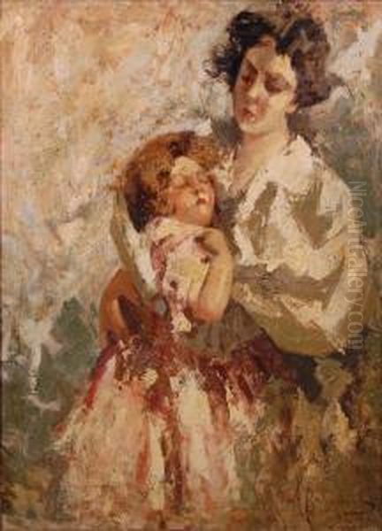 Mamma E Figlia Oil Painting by Salvatore Balsamo