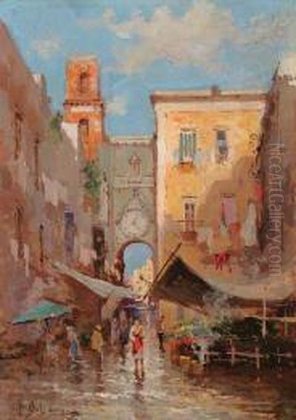 Mercato A S. Eligio Oil Painting by Salvatore Balsamo