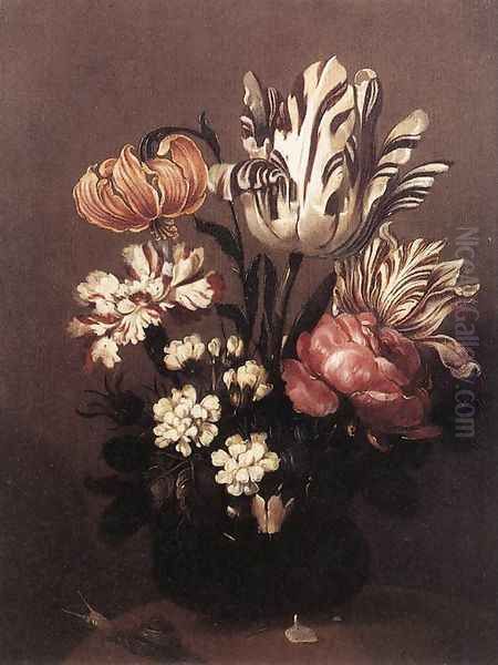 Flower Piece 1644 Oil Painting by Hans Bollongier