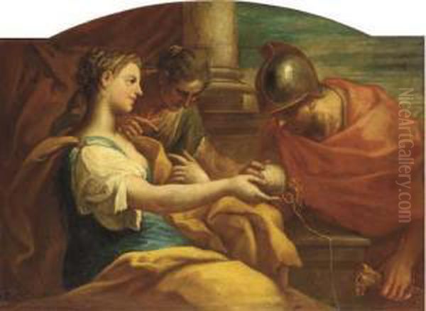 Ariadne And Theseus Oil Painting by Nicolo Bambini