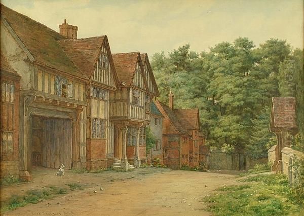 A Country House At Chiddingstone, Kent Oil Painting by Elias Mollineaux Bancroft