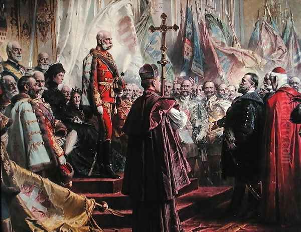 Emperor Franz Joseph I Oil Painting by Gyula Benczur