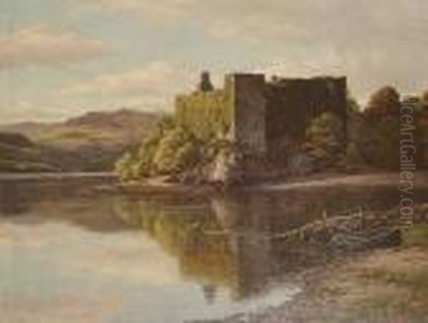 Ardconnel Castle, Loch Awe Oil Painting by John James Bannatyne