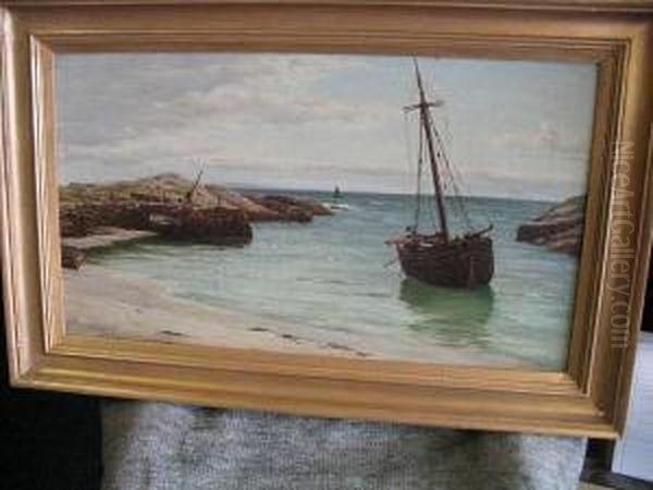 In Harbour, Tiree Oil Painting by John James Bannatyne