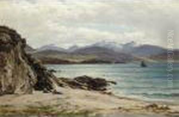 Arran, From Torrisdale, Kintyre Oil Painting by John James Bannatyne