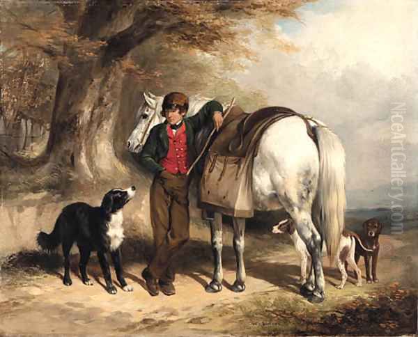 The Gamekeeper's Son Oil Painting by William Barraud