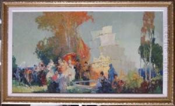 Outdoor Festival Oil Painting by Frederick Grant Banting