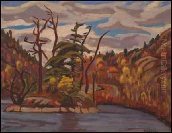 French River, New Brunswick Oil Painting by Frederick Grant Banting