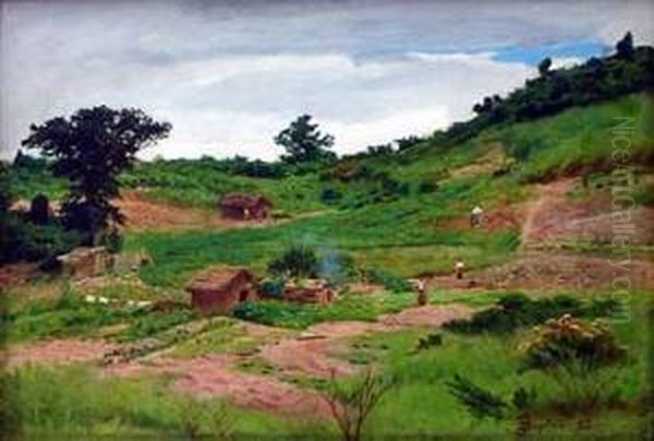 Paisagem Rural Oil Painting by Joao Baptista Da Costa