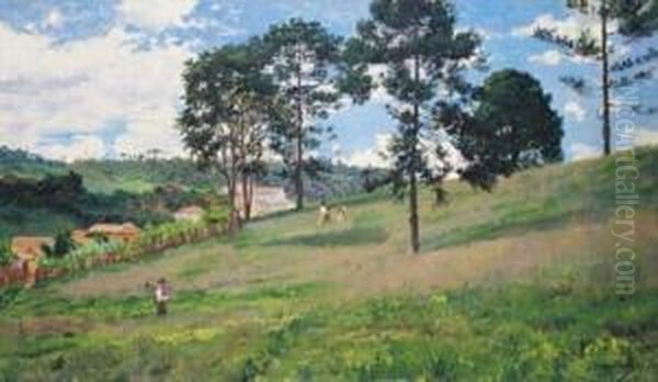 Paisagem Serrana - Teresopolis Oil Painting by Joao Baptista Da Costa