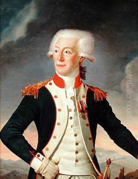 Marquis Marie-Joseph-Paul-Yves-Roch-Gilbert du Motier de Lafayette, 1790 Oil Painting by Joseph Boze