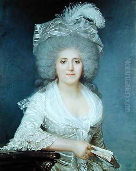 Portrait of Madame Jeanne-Louise-Henriette Campan, 1786 Oil Painting by Joseph Boze