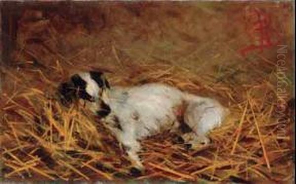 Il Cane Nella Stalla Oil Painting by Giuseppe Barbaglia