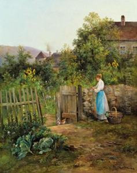 Bauerngarten Oil Painting by Emil Barbarini