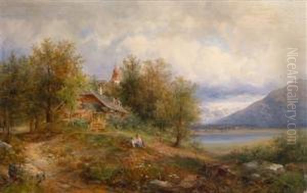 Motiv Aus Karnten Oil Painting by Emil Barbarini