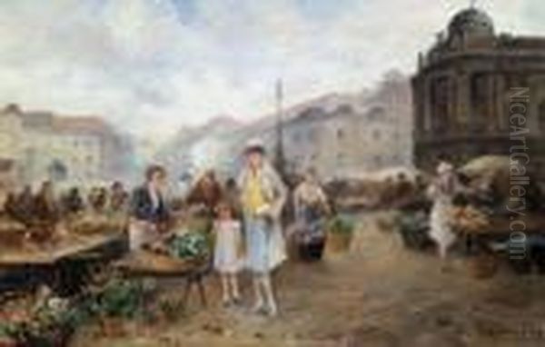 Vienna Oil Painting by Emil Barbarini