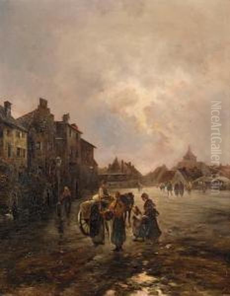 Schaerbeek Oil Painting by Emil Barbarini