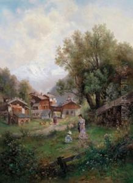 Nella Valle Stubaithale Oil Painting by Emil Barbarini