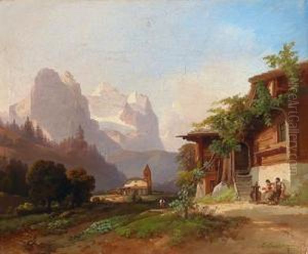 Landliche Idylle Oil Painting by Franz Barbarini