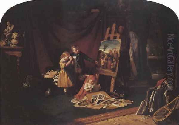 The Artist's Studio Oil Painting by Edward Charles Barnes