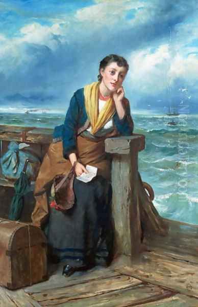 The Emigrant c.1860 Oil Painting by Edward Charles Barnes