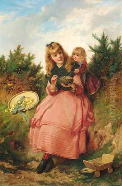 The Bird's Nest Oil Painting by Edward Charles Barnes