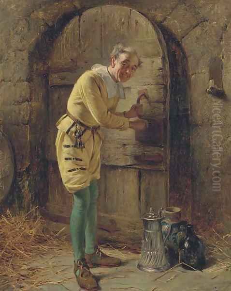 The inn keeper Oil Painting by Edward Charles Barnes