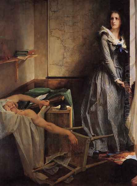 Charlotte Corday Oil Painting by Paul Jacques Aime Baudry