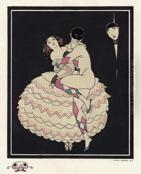 Album Dedie A Tamar Karsavina Oil Painting by Georges Barbier