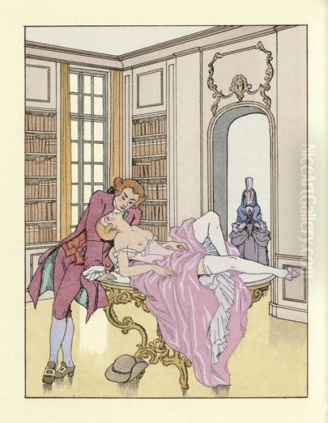 La Double Maitresse Oil Painting by Georges Barbier