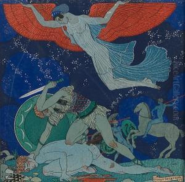 A Greek Tragedy Oil Painting by Georges Barbier