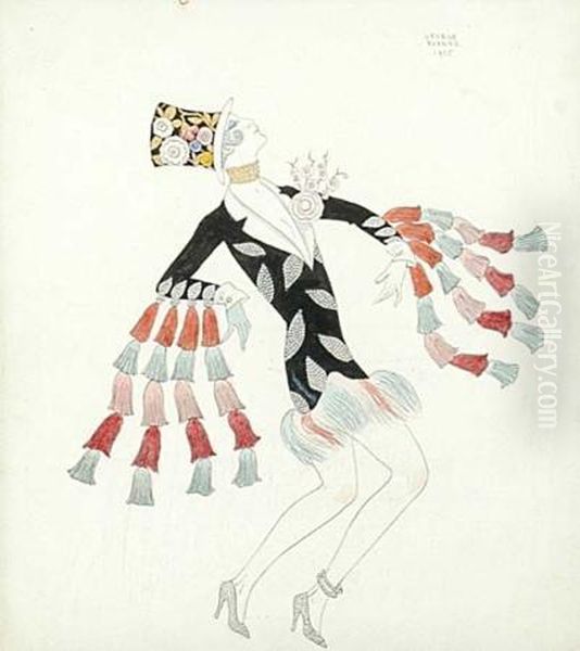 Theater Illustration Oil Painting by Georges Barbier