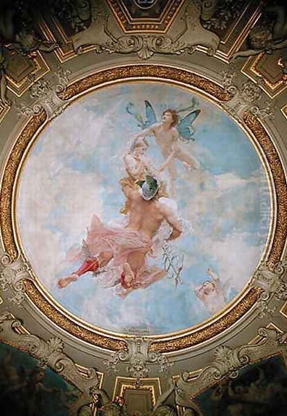 Enlevement de Psyche (Abduction of Psyche) Oil Painting by Paul Jacques Aime Baudry