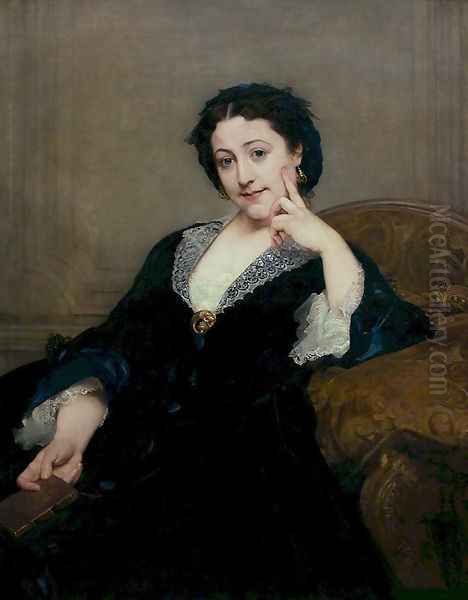 Madeleine Brohan de la Comédie Française Oil Painting by Paul Jacques Aime Baudry