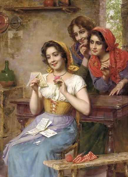 The Love Letter Oil Painting by Gaetano Bellei