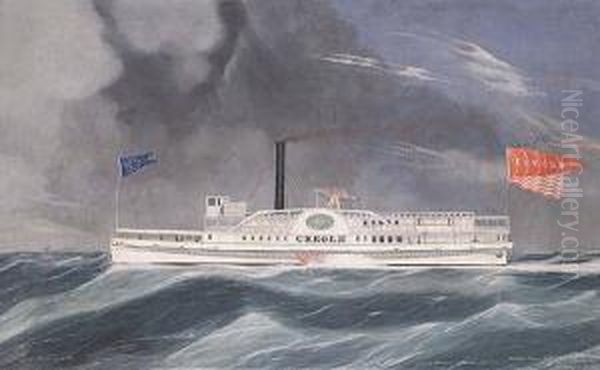 The Sidewheeler Creole Oil Painting by James Bard